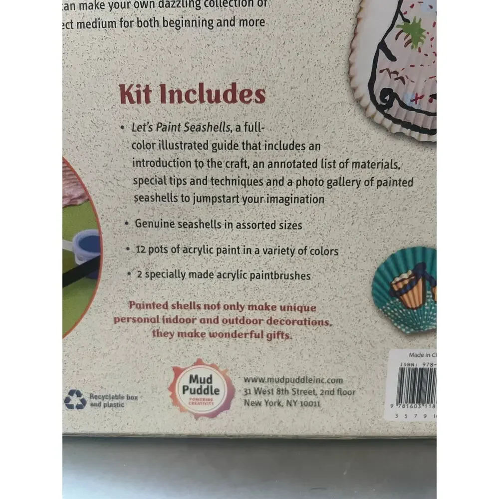 Let’s Paint Seashells Book & Kit – New & Unopened Craft Set